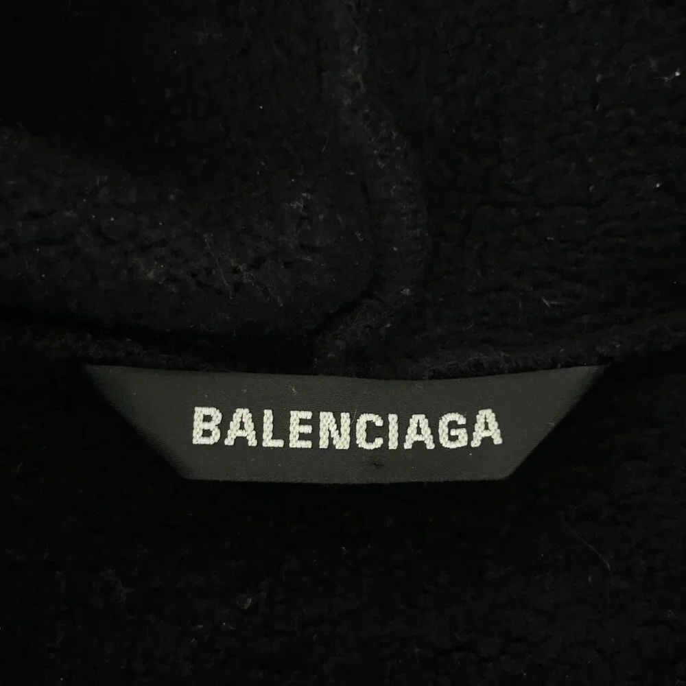 Balenciaga Black Notre Dame Distressed Hoodie - Picture 3 of 6